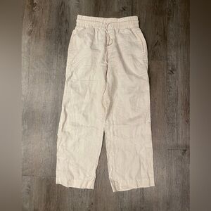 Quince Women’s Linen Cream Wide Leg Drawstring Pants